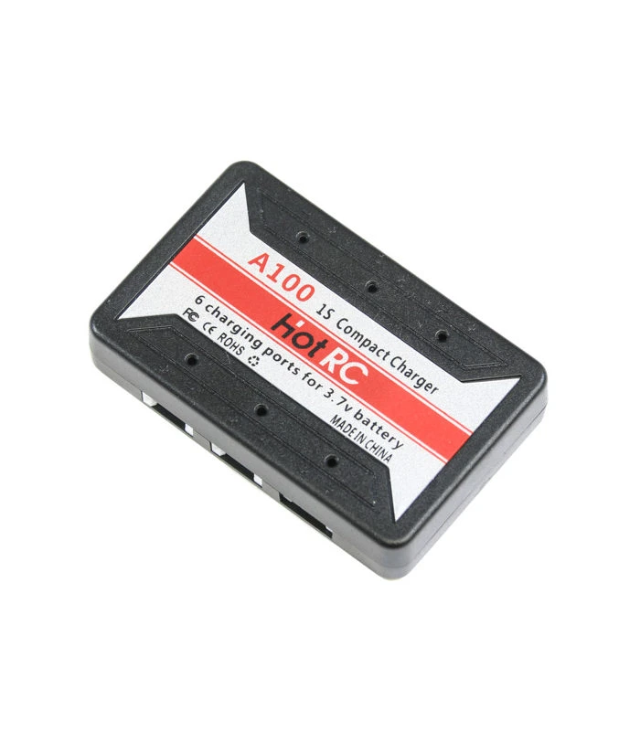 HotRC A100 Compact Battery Charger for 6x 1-Cell 3.7V LiPo - Image 2