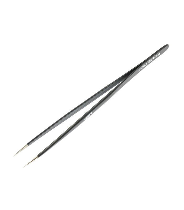 Precision Stainless Steel Fine Point Anti-Static Tweezers