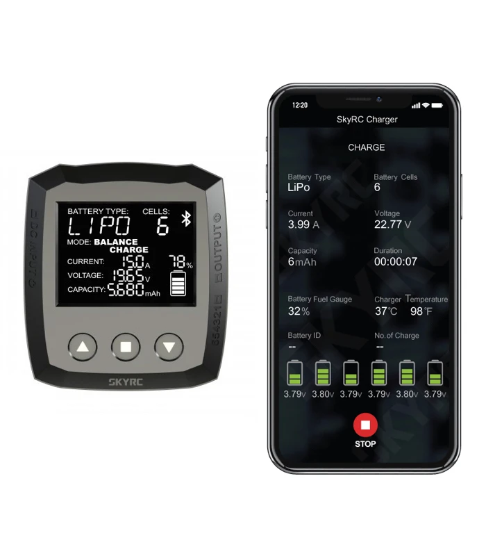 Discontinued SkyRC B6 Nano DC Portable Charger with Smart Phone App 320W 15A 1-6S - Image 3