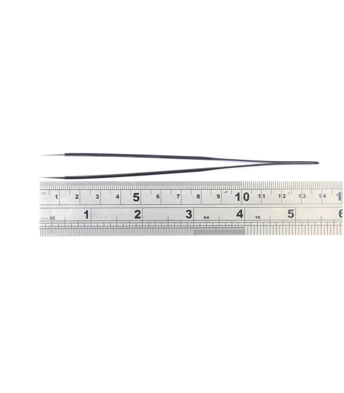 Precision Stainless Steel Fine Point Anti-Static Tweezers - Image 2