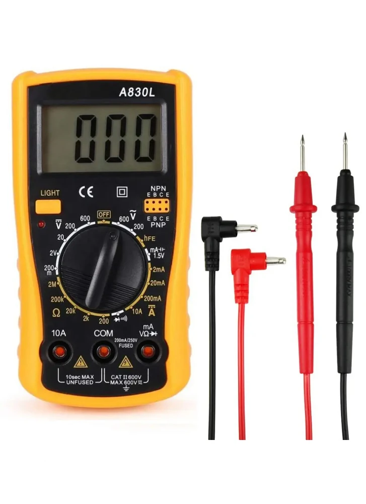 A830L Digital Multimeter CHY A830L Digital Multimeter w/Backlit Display - Image 1
