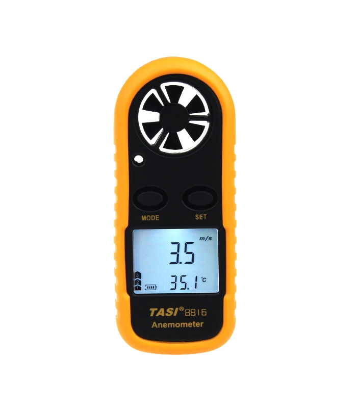 GM816 Mini Digital Anemometer Wind Speed 0~30m/s Temperature meter 10~45C with LCD Backlight Display​