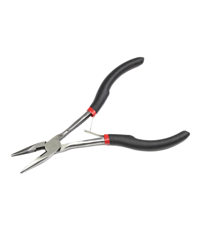 Long Neck Pliers with Cutter and Rubber Handles - Image 1