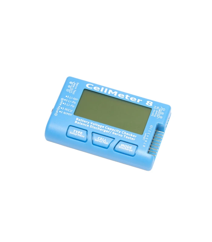 CellMeter 8 - Multifunctional Lipo Battery Checker, Balance Discharger & Servo Tester