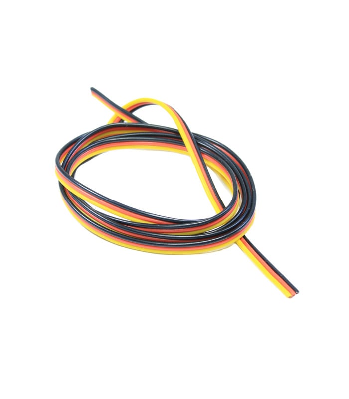 Flat 22AWG Servo Wire Red/Black/Yellow (1mtr)