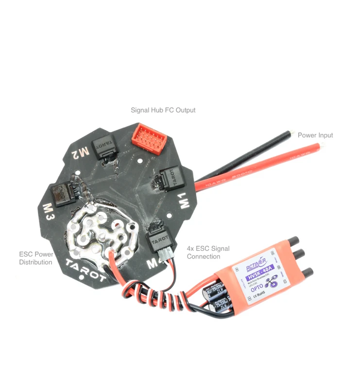 Signal Hub and Power Hub for Quadcopters
