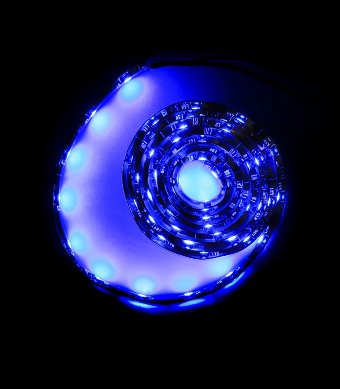 1 Metre High Density Flexible LED Light Strip with 3M Adhesive Backing - Blue