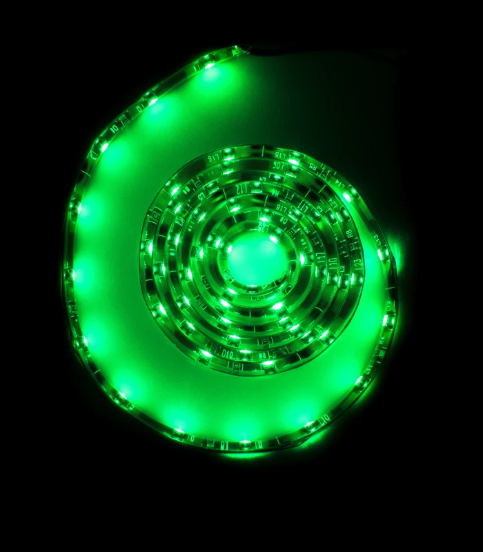 1 Metre High Density Flexible LED Light Strip with 3M Adhesive Backing - Green