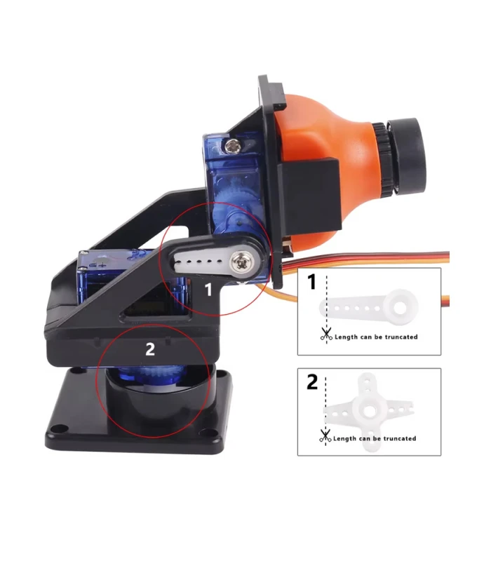 2 Axis Pan & Tilt FPV Camera Mount with Servos Included - Image 6