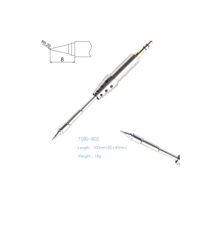 TS-D25 & TS-B02 Replacement Soldering Iron Tips For TS80 Digital Soldering Iron