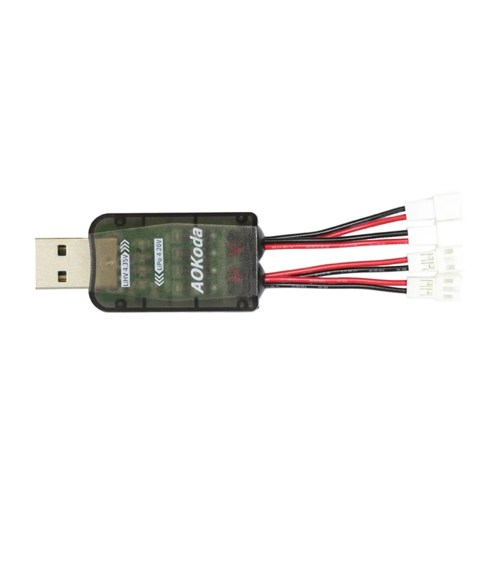 Powerwhoop USB Charger Aokoda CXT-405 4CH Micro USB 1S 4.2V / 4.35HV Battery Charger