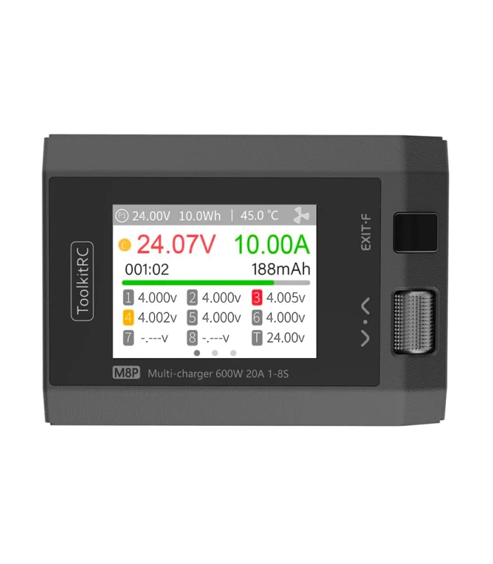 ToolkitRC M8P 600W 25A Charger, Cell Checker, Servo Tester, Signal Tester - Image 3