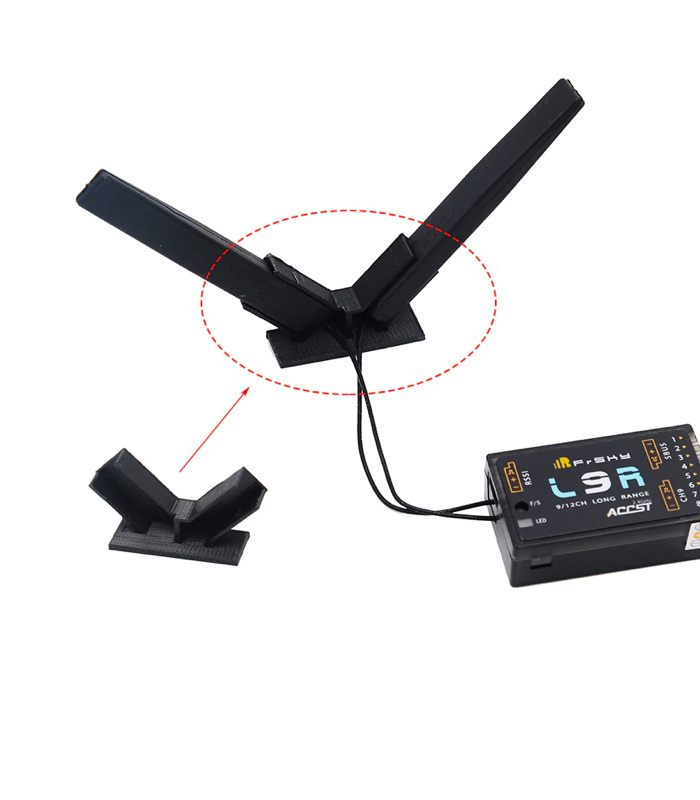 45 Degree Antenna V Mount for Frsky X8R X6R L9R Receiver - Image 2