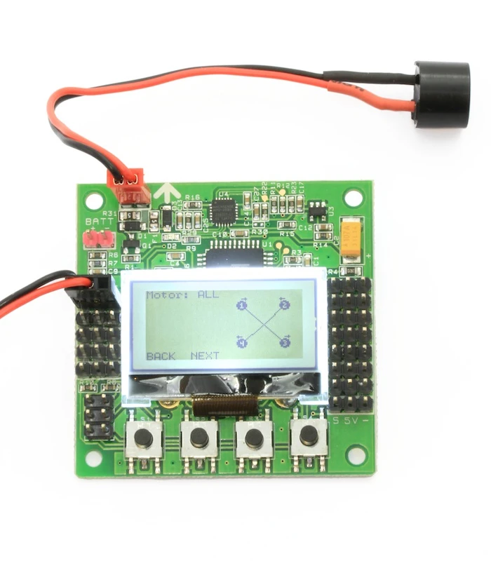 KK2.1.5 FC Setup Menus - Motor Layout