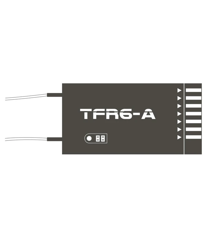 FrSky TFR6-A 7CH 2.4GHz Receiver Futaba FASST Compatible (Horizontal Connectors)