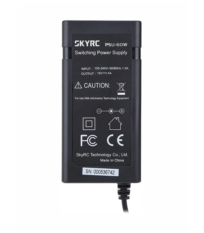 SkyRC 15V 4A 60W Power Supply Adapter - UK Plug - Image 2