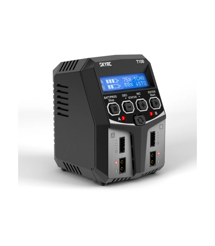 SkyRC T100 Dual Output AC Charger 50W(X2) 5A 2-4S - Image 1