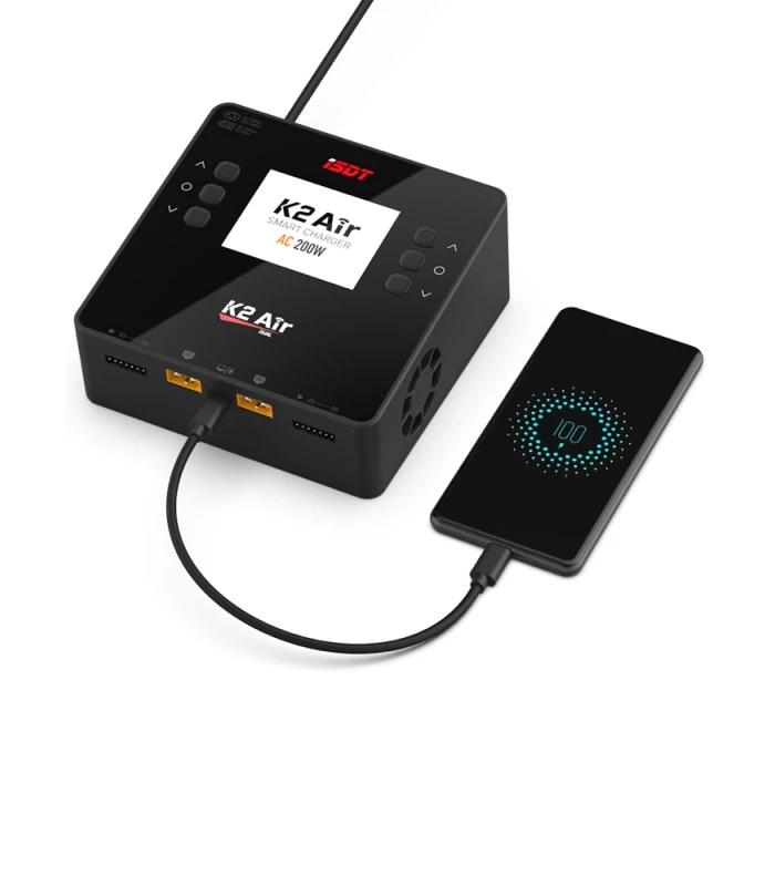 ISDT K2 Air Dual Port 1~6S AC200W / DC500W Smart Charger - Image 4