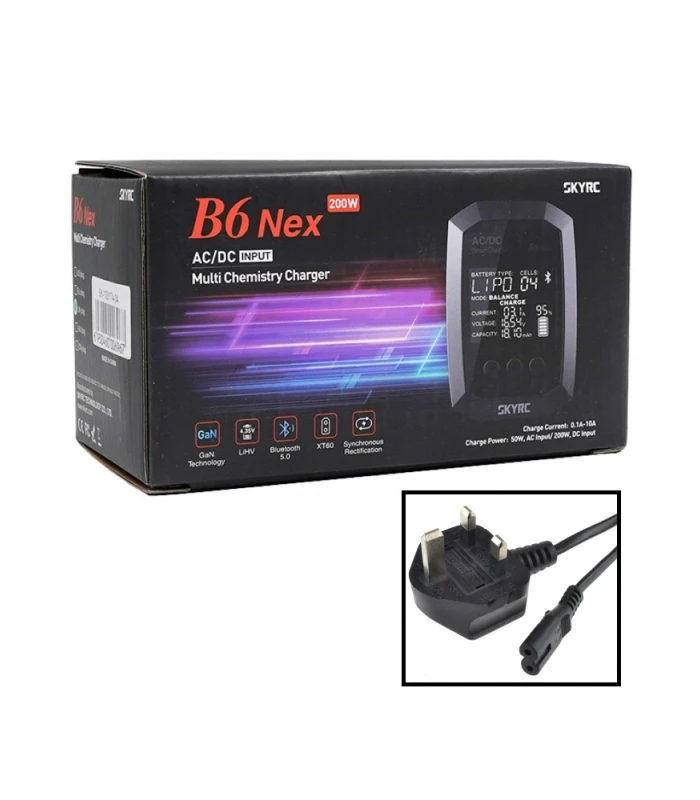 SkyRC B6 NEX AC 50W / DC 200W 10A Balance Charger with Bluetooth - Image 3
