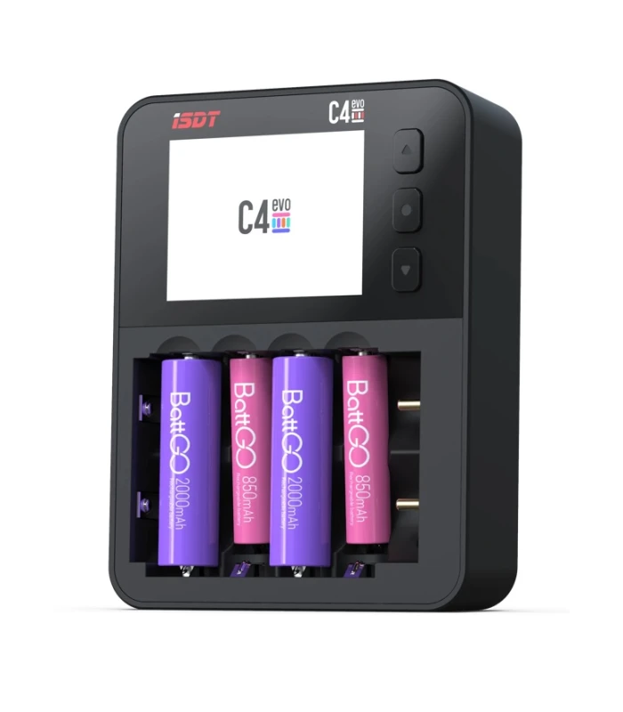 iSDT C4 EVO 18650 iSDT C4 EVO Smart Battery Charger for AA, AAA, 18650 - Image 1