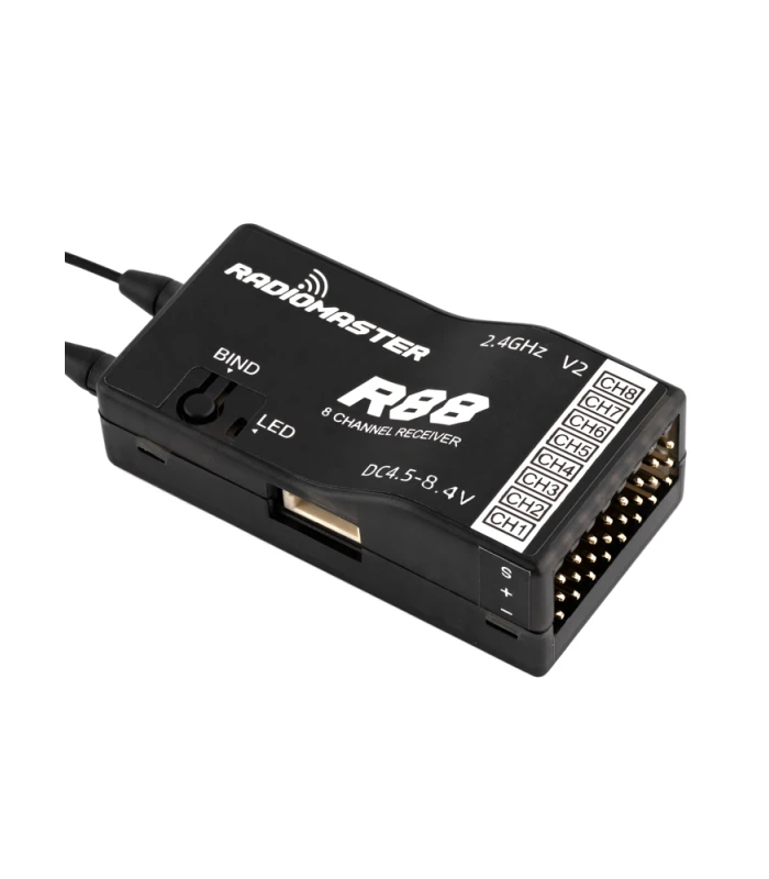 RadioMaster R Series R88 V2 Receiver - D8, D16 & SFHSS Compatible - Image 1