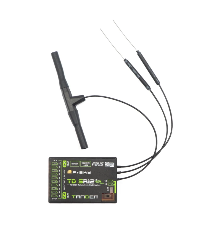FrSky Tandem Dual-Band TD SR12 Receiver w/ ADV Stabilizer - Image 1