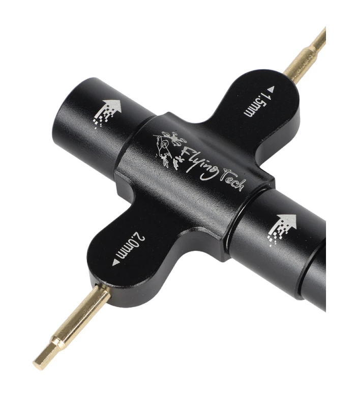 Flying Tech M3 / M4 / M5 Quad Wrench with 1.5mm & 2.0mm Hex Driver - Image 4