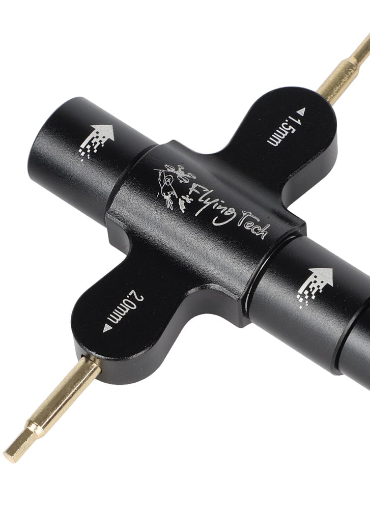 Flying Tech M3 / M4 / M5 Quad Wrench with 1.5mm & 2.0mm Hex Driver - Image 4