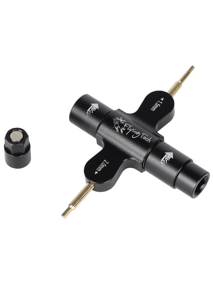 Flying Tech M3 / M4 / M5 Quad Wrench with 1.5mm & 2.0mm Hex Driver - Image 7