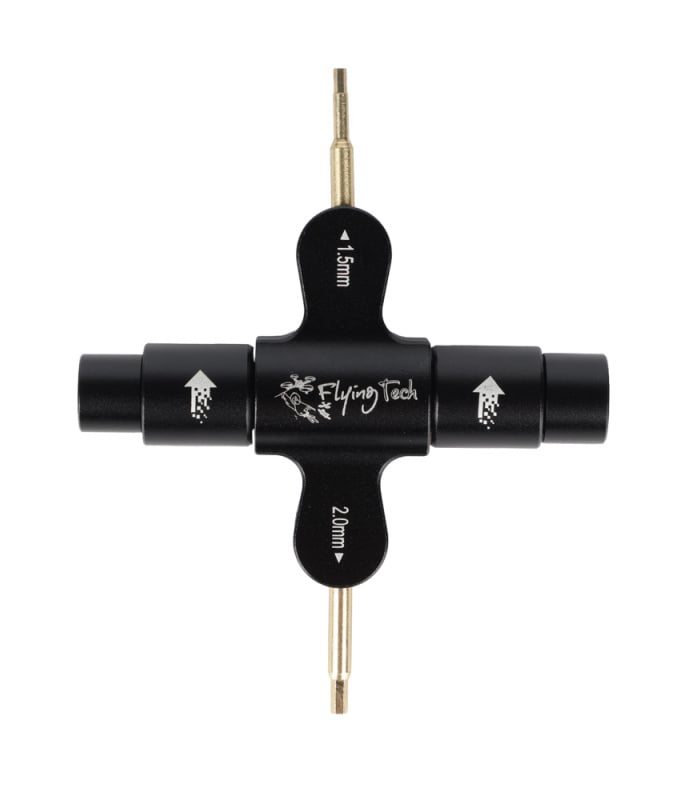 Flying Tech Prop Tool Flying Tech M3 / M4 / M5 Quad Wrench with 1.5mm & 2.0mm Hex Driver - Image 6