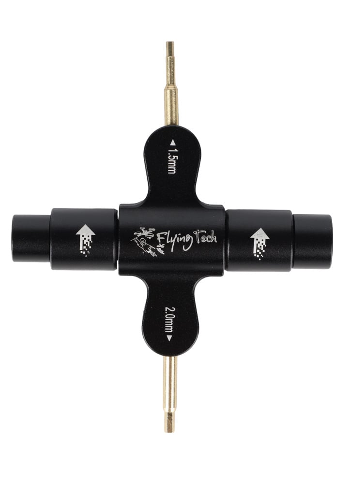 Flying Tech M3 / M4 / M5 Quad Wrench with 1.5mm & 2.0mm Hex Driver - Image 6