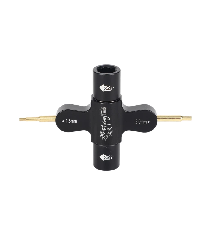 Flying Tech M3 / M4 / M5 Quad Wrench with 1.5mm & 2.0mm Hex Driver - Image 8