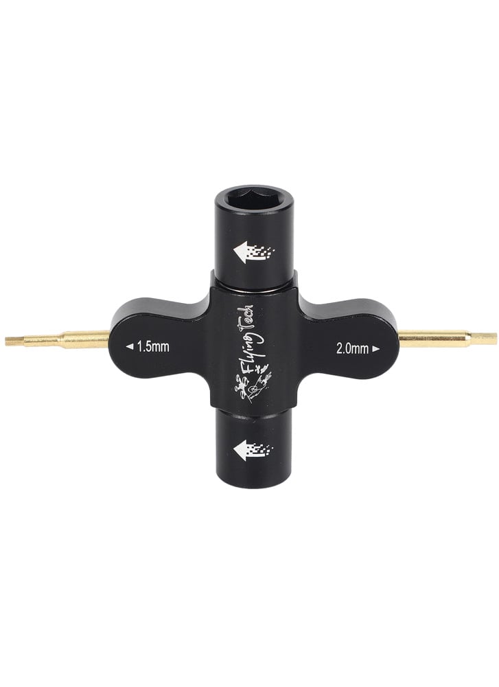 Flying Tech M3 / M4 / M5 Quad Wrench with 1.5mm & 2.0mm Hex Driver - Image 8