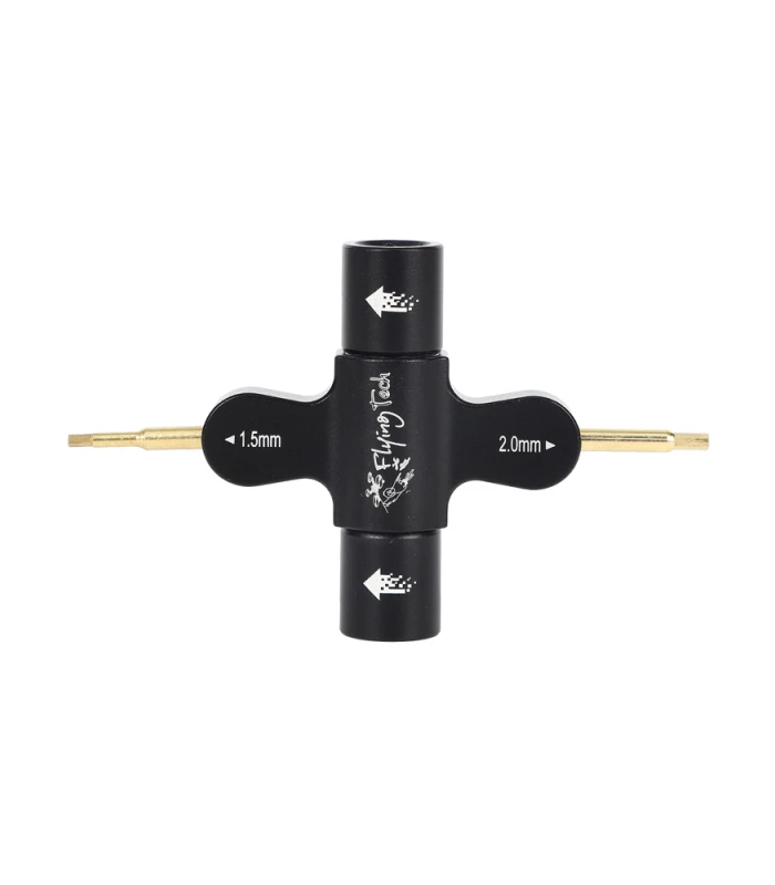 Flying Tech M3 / M4 / M5 Quad Wrench with 1.5mm & 2.0mm Hex Driver - Image 1