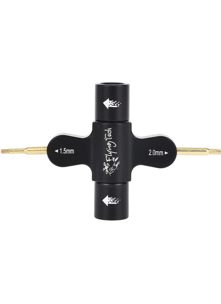 Flying Tech M3 / M4 / M5 Quad Wrench with 1.5mm & 2.0mm Hex Driver