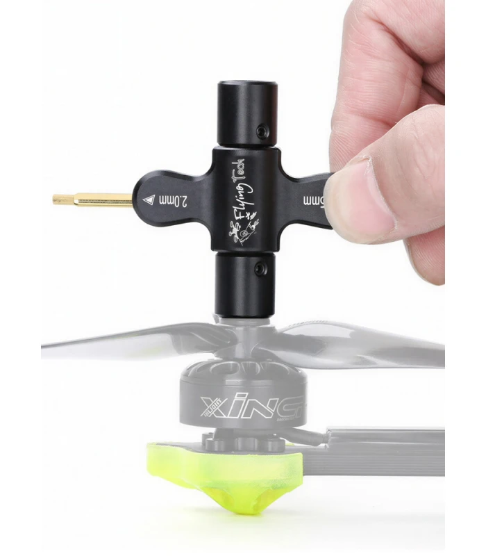 Flying Tech M3 / M4 / M5 Quad Wrench with 1.5mm & 2.0mm Hex Driver - Image 3