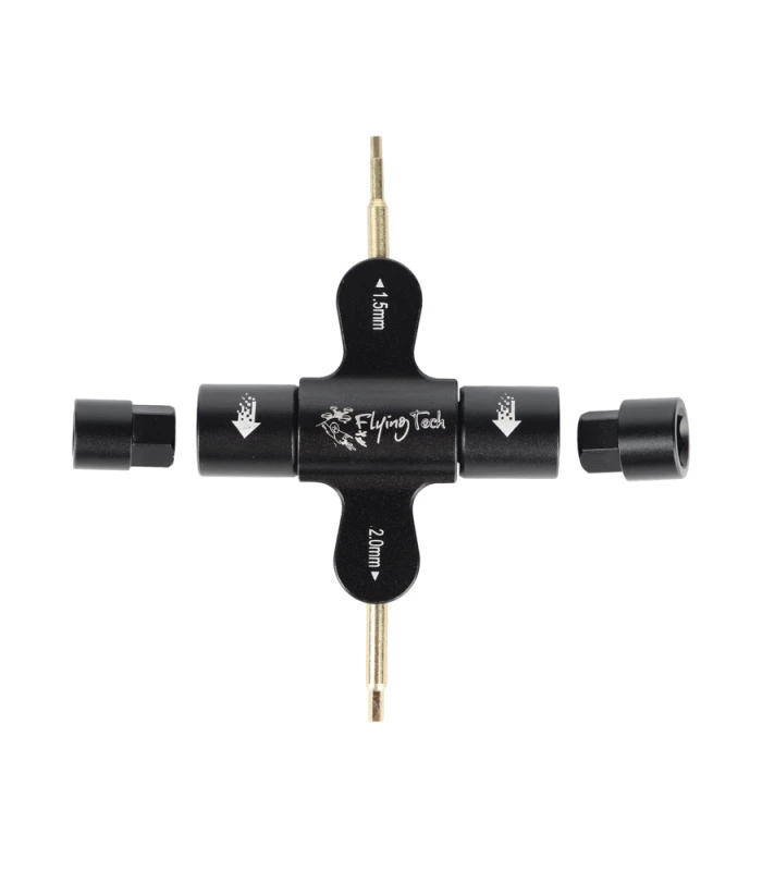 Flying Tech M3 / M4 / M5 Quad Wrench with 1.5mm & 2.0mm Hex Driver - Image 5