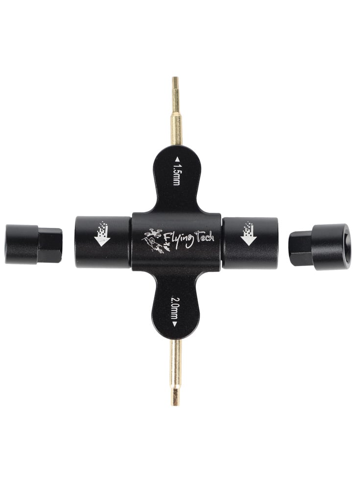 Flying Tech M3 / M4 / M5 Quad Wrench with 1.5mm & 2.0mm Hex Driver - Image 5