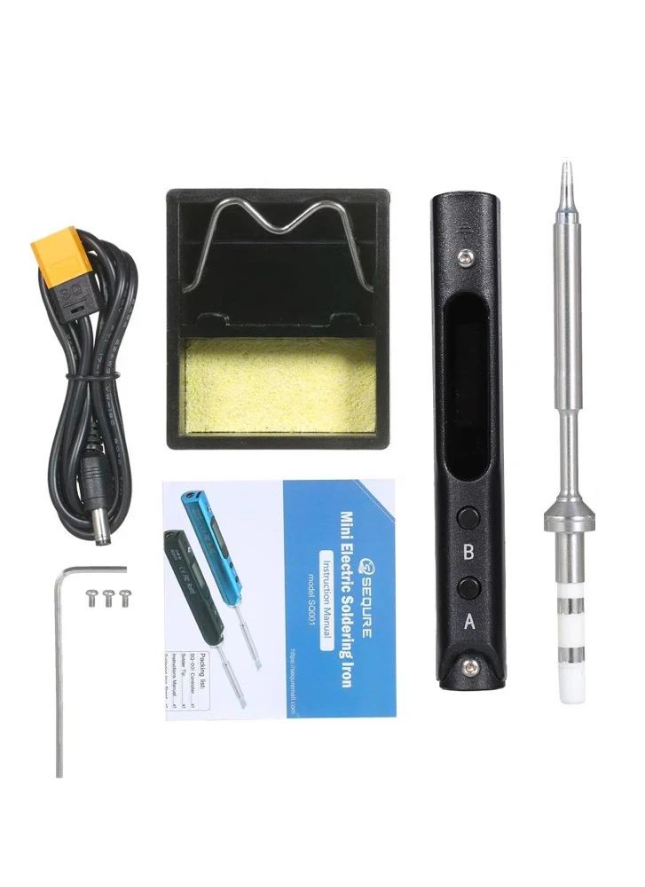 SQ-001-65W-Black-Set Sequre 65W SQ-001 Mini Soldering Iron - Image 1