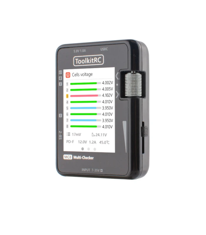 ToolkitRC MC8 Multi-Functional 2-8S Battery Checker - Image 2