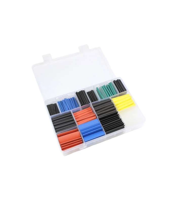 580pcs 2:1 Polyolefin Heat Shrink Kit - 11 Sizes / 6 Colours - Image 1