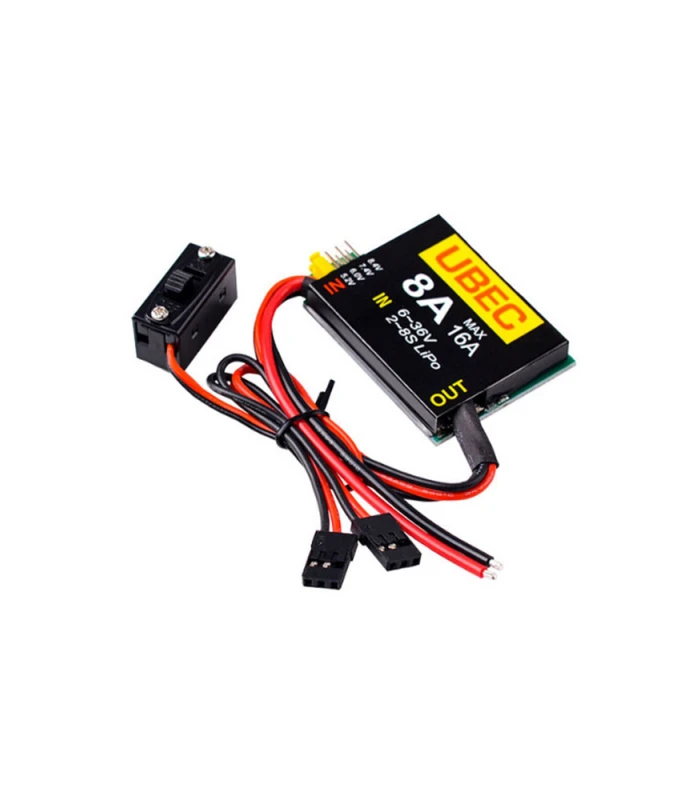8A 6-36V Input UBEC with 5.2/6/7.4/8.4V Output - Image 1