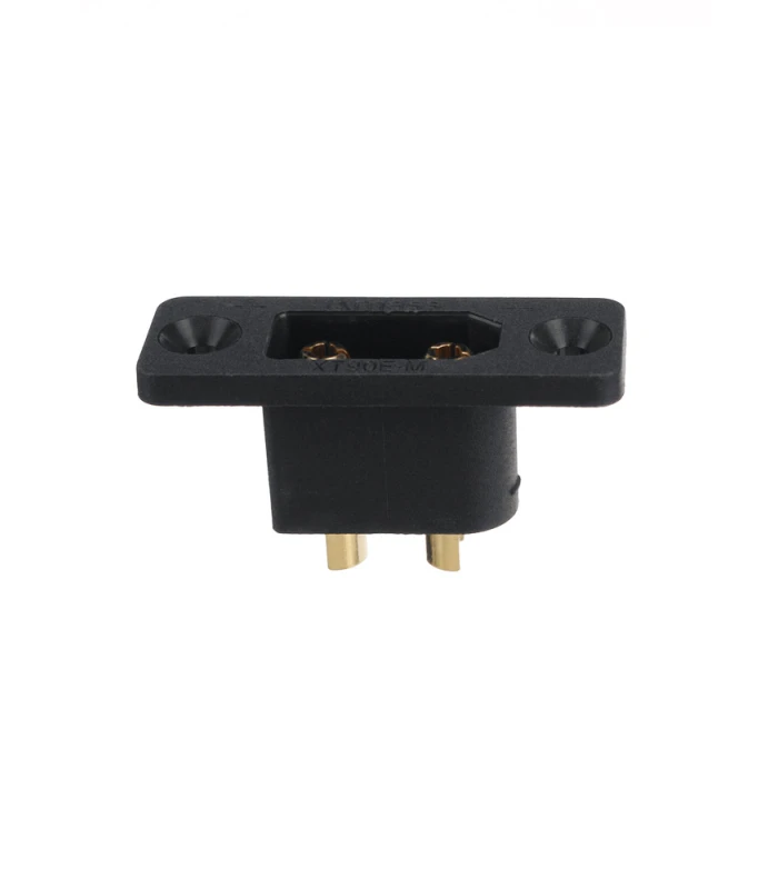AMASS XT90E-M Mountable XT90 Male Plug - Black - Image 1