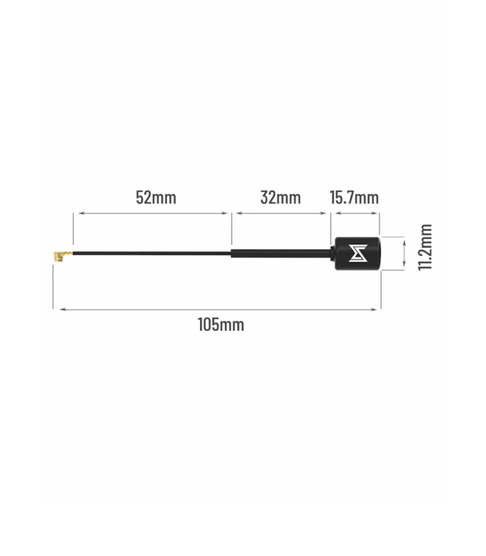 Caddx Polar Vista Mini Antenna 9CM LHCP 2dBi U.FL - Image 4