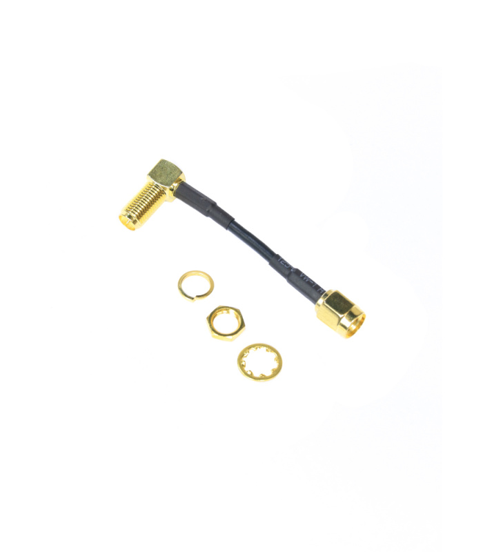 FPV Antenna Extension Cable w/ 90 Degree Thru Hole Mount - Image 1
