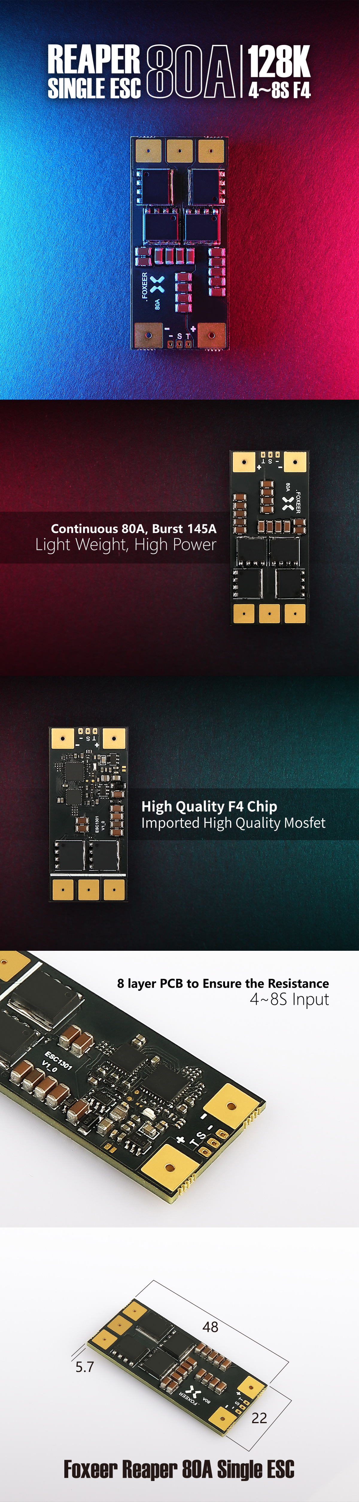 Foxeer 80A ESC