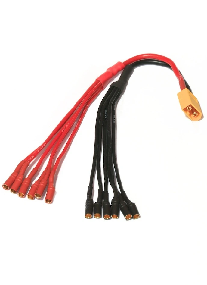 Hex-power-breakout-cable XT60 ESC (3.5mm) Hexacopter Power Breakout Cable - Image 1