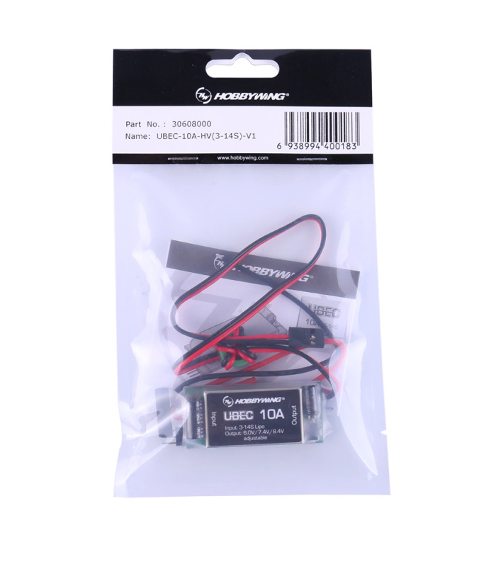 Hobbywing 10A 3-14S UBEC with 6.0V/7.4V/8.4V Output - Image 3
