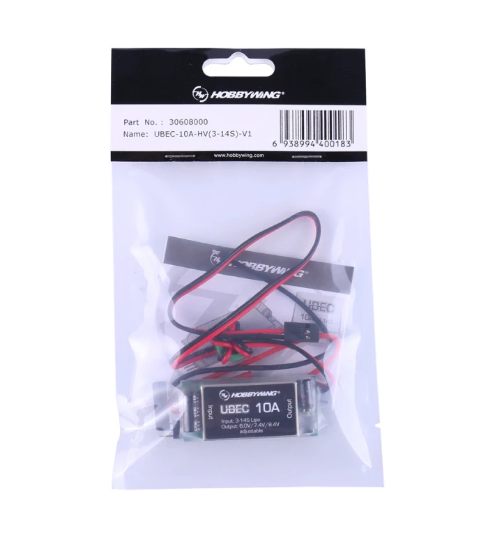 Hobbywing 10A 3-14S UBEC with 6.0V/7.4V/8.4V Output - Image 3