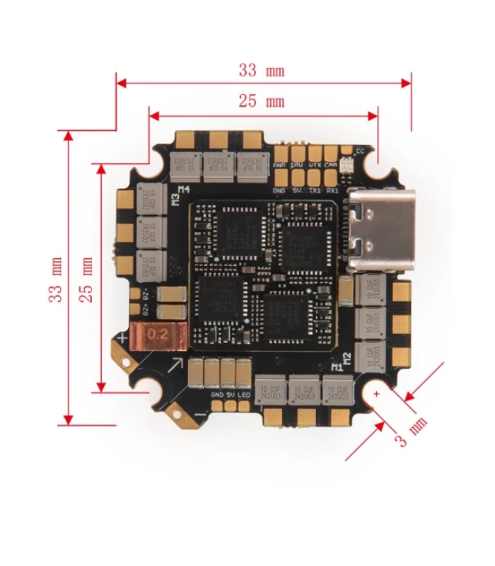 Kakute G4 AIO FC w/ 35A ESC (AM32) Flight Controller - Image 4